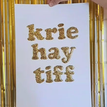 Load and play video in Gallery viewer, &quot;Krie hay tiff&quot; A3 glitter print
