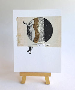"Sunspots, brighter than bright" A6 postcard