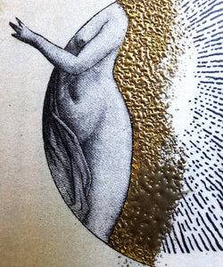 "Sunspots, brighter than bright" A6 postcard