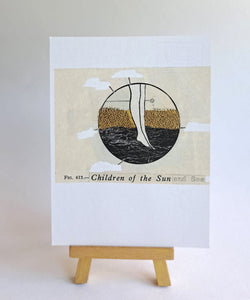 "Children of the sun and sea" A6 postcard